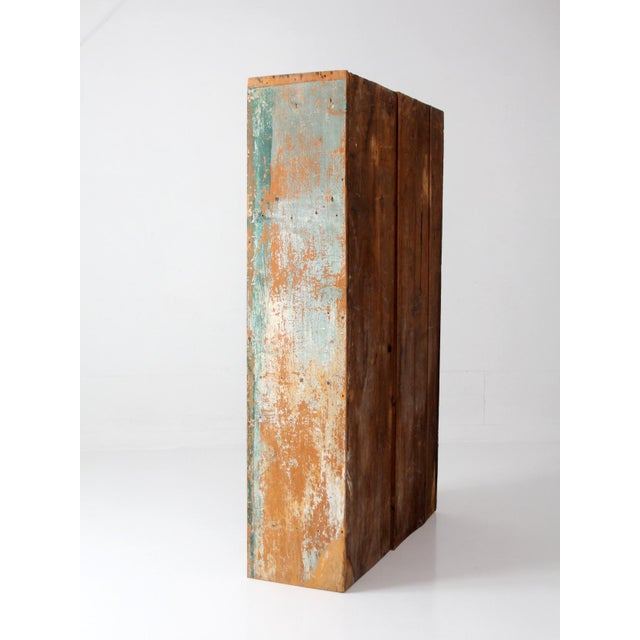 Antique Primitive Painted Farmhouse Cupboard Shelving For Sale - Image 14 of 18