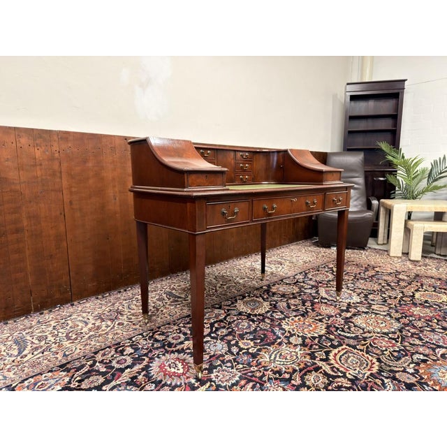 English Chesterfield Secretary in Mahogany Veneer For Sale - Image 5 of 18