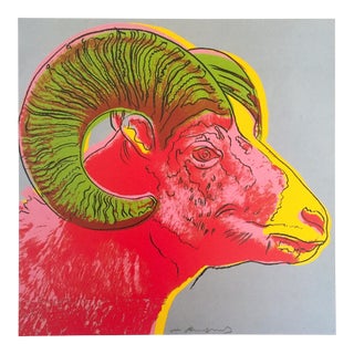 Andy Warhol Estate Vintage 1992 Endangered Species Lithograph Print " Bighorn Ram " 1983 For Sale