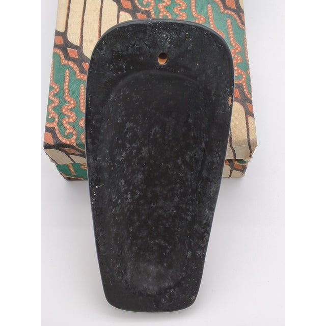 Black Vintage Female Menong Ceramic Mask Wall Art Keepsake For Sale - Image 8 of 9