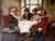 Vintage 1943 Leota Humphrey Oil Painting on Board- Antique Dutch Tavern Scene - Ornate Gold Frame. For Sale - Image 4 of 18