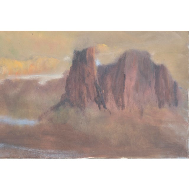 1990s Superstition Mountains, Arizona Desert Vertical Landscape by Kenneth Lucas For Sale - Image 5 of 9