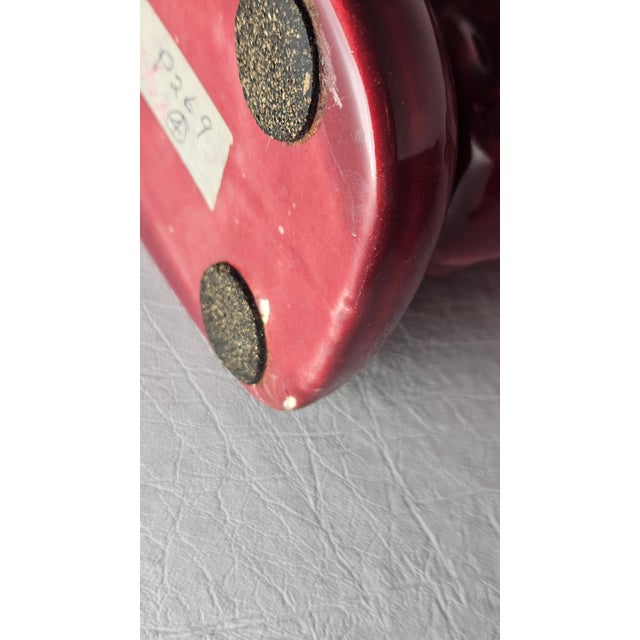 Vintage Royal Haeger Burgundy Ceramic Horse Head Bookend Planters — Pair For Sale - Image 11 of 18