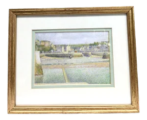 Original Lithograph - Port-En-Bessin: The Outer Harbor (Low Tide) Georges Pierre Seurat
