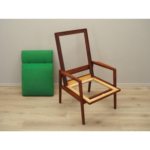 Danish Teak Green Armchair, 1970s For Sale - Image 9 of 18