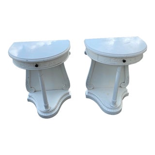 Mid 20th Century Half-Moon Nightstands - a Pair For Sale