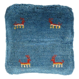 Pasargad DC Fine Hand Knotted Persian Gabbeh Pillow For Sale