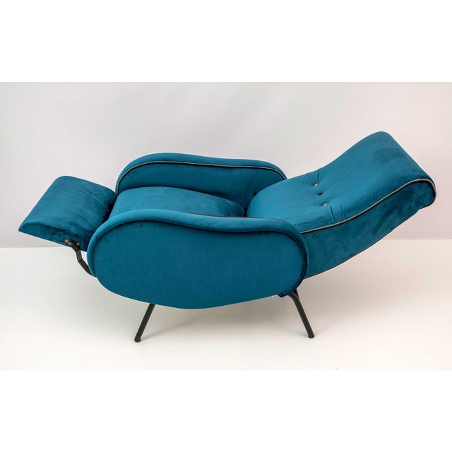 Mid-Century Modern Vintage Reclining Chairs by Marco Zanuso, Italy, 1950s, Set of 2 For Sale - Image 3 of 12