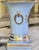 Mid-Century French Blue With Gold Gilt Fragonard Motif Vase For Sale - Image 12 of 18