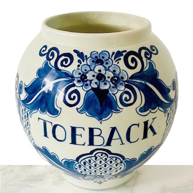 Blue Toeback Pot from Velsen Keramiekfabriek for Delft, 1950s For Sale - Image 11 of 15