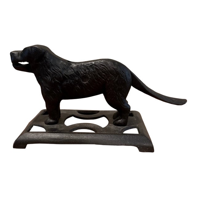 1920s Cast Iron Dog Doorstop For Sale