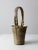 1970s Vintage Frank Polizzi Pottery Basket Vase For Sale - Image 5 of 13