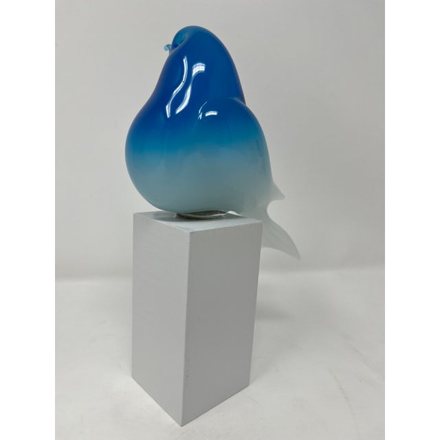1980s Murano Glass Dove on Base For Sale - Image 5 of 9