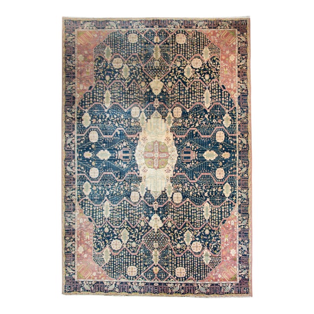 Vintage Indian Sarouk Farahan-Style Rug For Sale