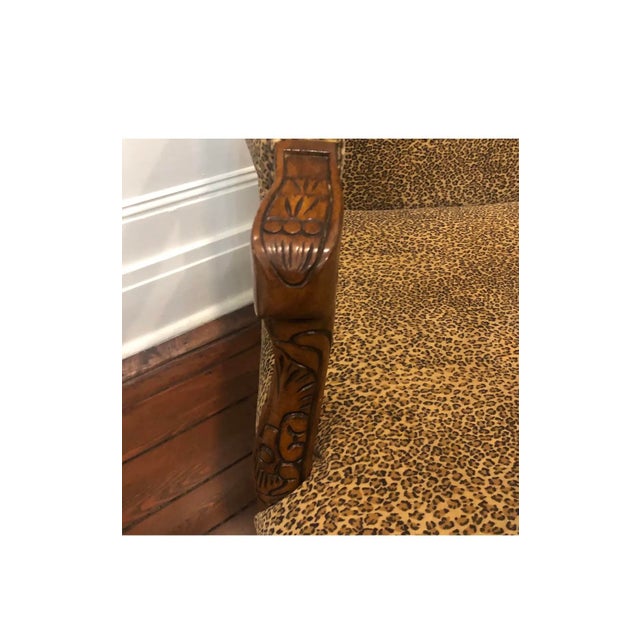 2010s Schnadig Leopard Print Chair For Sale - Image 5 of 10