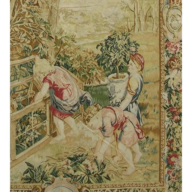 Vintage Tapestry Depicting Greenhouse For Sale In Los Angeles - Image 6 of 9