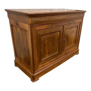 Louis Philippe Burl Walnut Sideboard and Chest, Late 19th Century For Sale