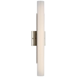 Kelly Wearstler for Visual Comfort Signature Precision 21" Bath Light in Polished Nickel with White Glass For Sale