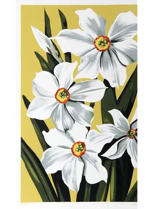 1980 "Daffodils" Print by Lowell Blair Nesbitt