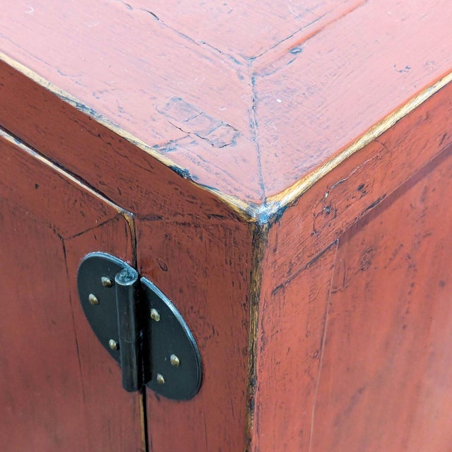 Wood Antique Chinese Cabinet/End Table For Sale - Image 7 of 9