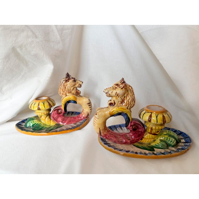 Vintage Mid-Century Modern, 1950s Italian Majolica Griffin ...