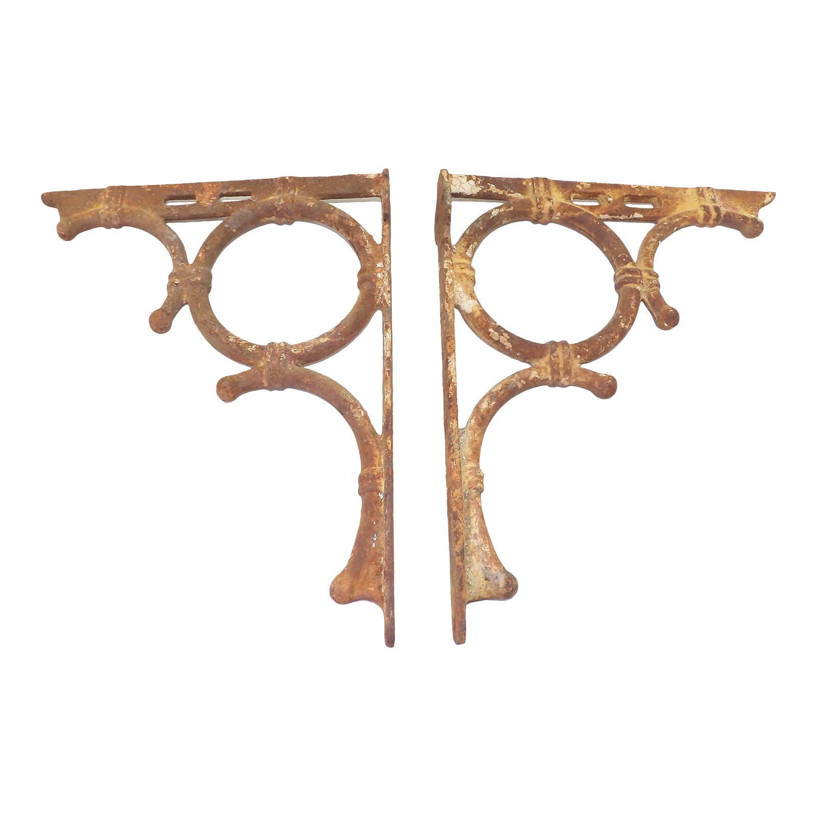 Antique Farmhouse Cast Iron Shelf Brackets a Pair Chairish