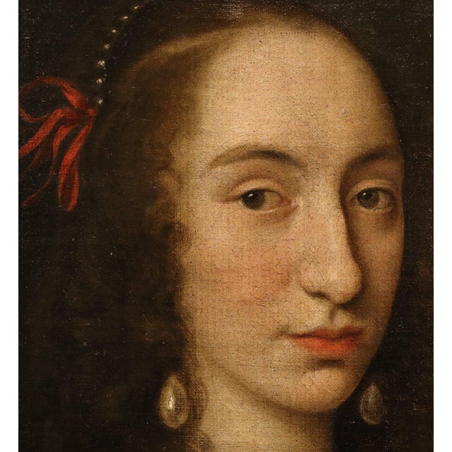 17th Century Willem Van Honthorst, Portrait of Louise Henriette of Orange, 1650, Oil on Canvas For Sale - Image 5 of 15