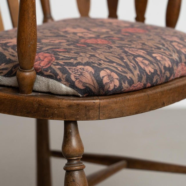 Vintage English Wood Armchair, 1950s For Sale - Image 9 of 16