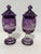 Pair of Bohemian Amethyst Engraved Covered Beakers, Late 19th Century For Sale - Image 4 of 8