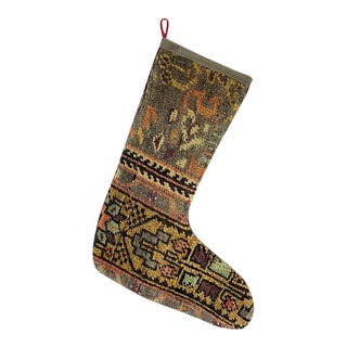 Turkish Kilim Rug Christmas Stocking For Sale