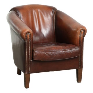 Vinatge Sheepskin Club Armchair For Sale