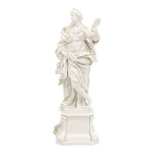 19th Century Italian White Porcelain Decorative Sculpture of Prudence