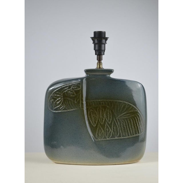 Ceramic Glazed Ceramic Table Lamp by D. Protion for Vallauris, France, 1970s For Sale - Image 7 of 17