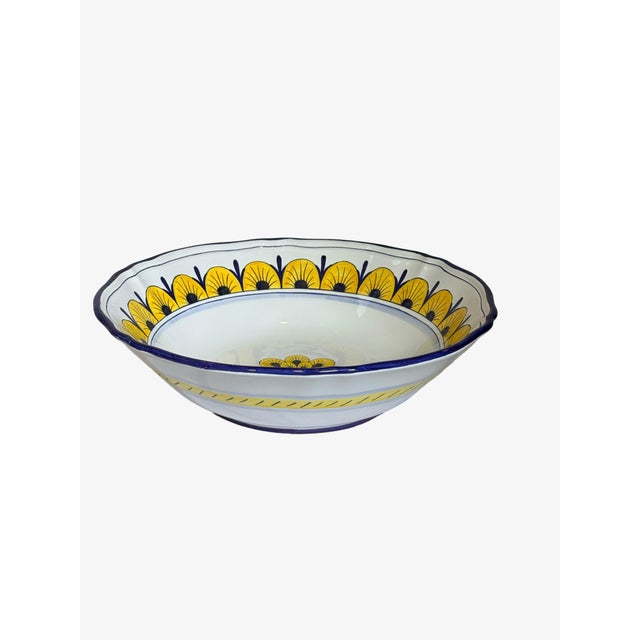 2020s Stratificata Large Serving Bowl | Hand-Painted Italian Serving Bowl From Deruta For Sale - Image 5 of 6