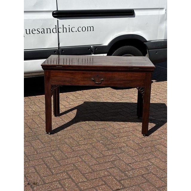 Wood English Georgian Mahogany Architects Desk For Sale - Image 7 of 18