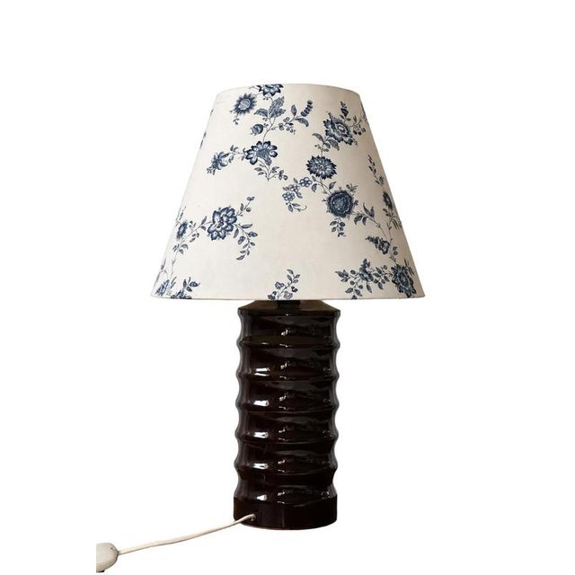 Sculptural Ribbed Ceramic Table Lamp, Hungary, 1970s For Sale - Image 9 of 9