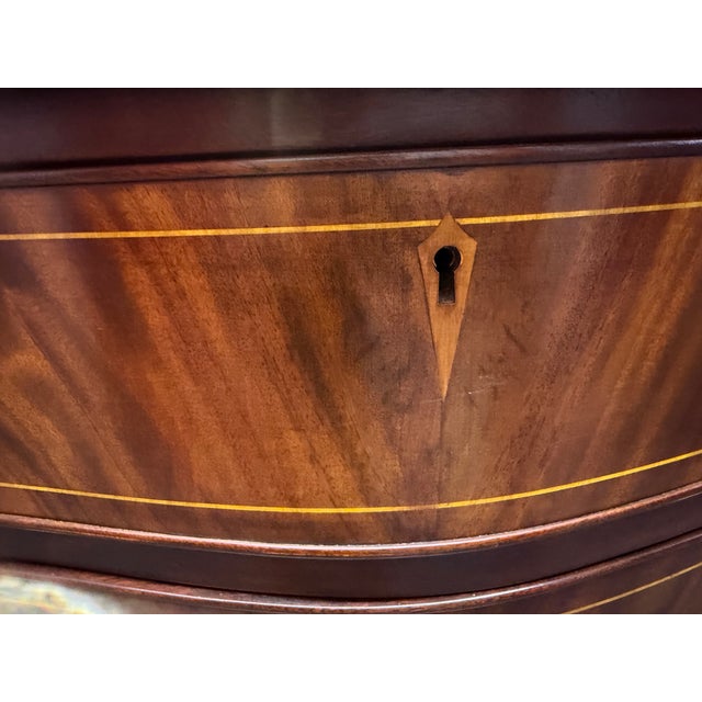 Brown 1980s Henkel Harris Federal/Hepplewhite Style Mahogany Sideboard With Inlay For Sale - Image 8 of 18