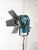 Blue Fresnel Theater Spotlight Floor Lamp on Matching Steel Tripod from A.E. Cremer, Paris, 1950s For Sale - Image 18 of 18