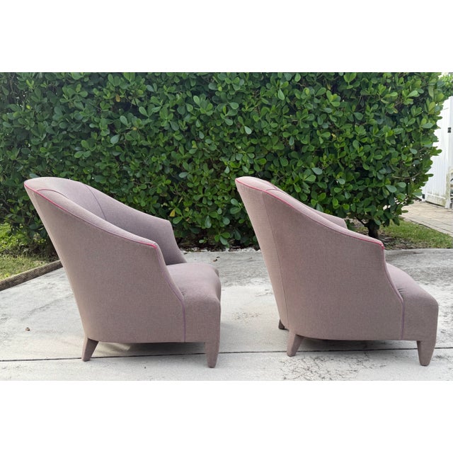 Textile Vintage John Hutton for Donghia Lounge Chairs, Pair For Sale - Image 7 of 13