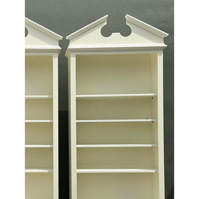 Vintage Monumental Pediment Etagere - A Pair For Sale - Image 10 of 12