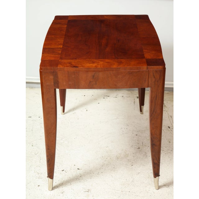 Bespoke Walnut Table in the Manner of Jules Leleu For Sale - Image 4 of 9