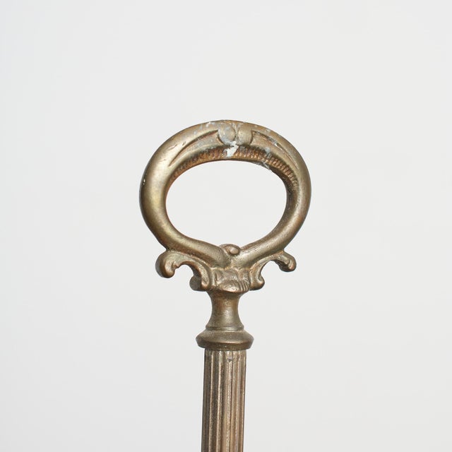 Antique French Brass Rise and Fall Pump Desk Lamp, 1890s For Sale - Image 4 of 11