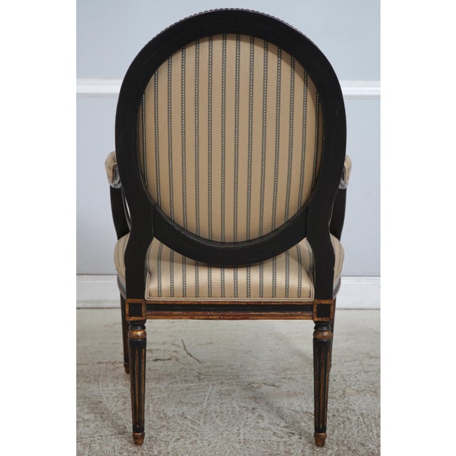 Set of 8 Louis XVI Style Oval Back Dining Chairs For Sale - Image 4 of 18