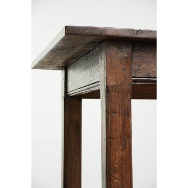 Antique French Farmhouse Oak Dining Table with Drawer For Sale - Image 12 of 14