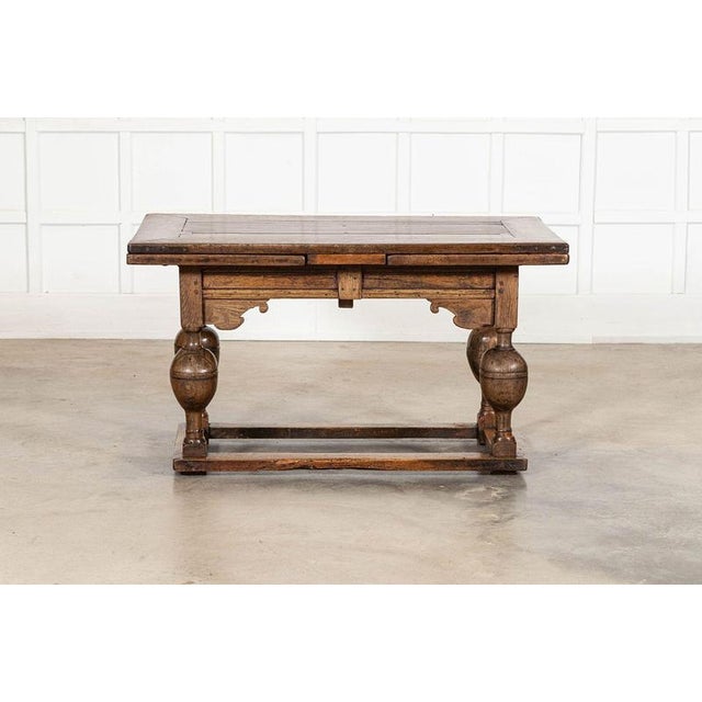 17th Century English Oak Draw-Leaf Refectory Table, 1680 For Sale - Image 12 of 18