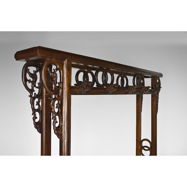 Wood Asian Coat Rack in Carved Wood with Dragons, 1940s For Sale - Image 7 of 18