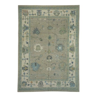 Turkish Oushak Rug 8'6" x 12'1 #18108 For Sale