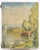 Jules Gaillepand, Lakeside Scene with Nude Figure Swans and Sailboat, 1920s, Oil on Canvas For Sale - Image 9 of 16