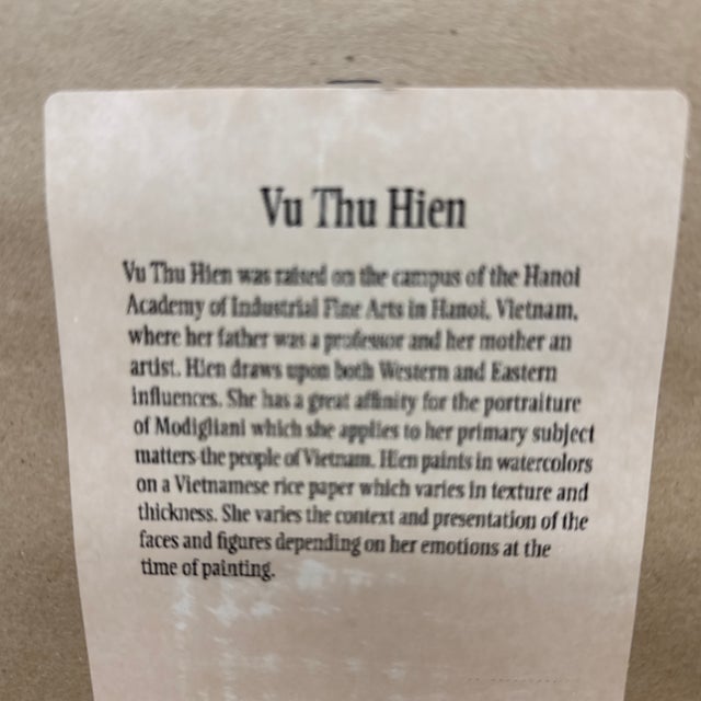 Vu Thu Hien Watercolor Print, Framed For Sale - Image 10 of 11