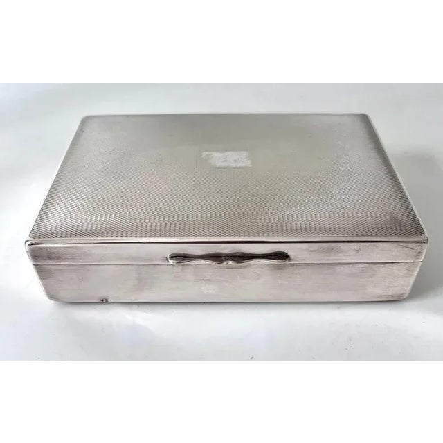 Mid 20th Century Silver Plate French Box with Wood Interior For Sale - Image 5 of 10